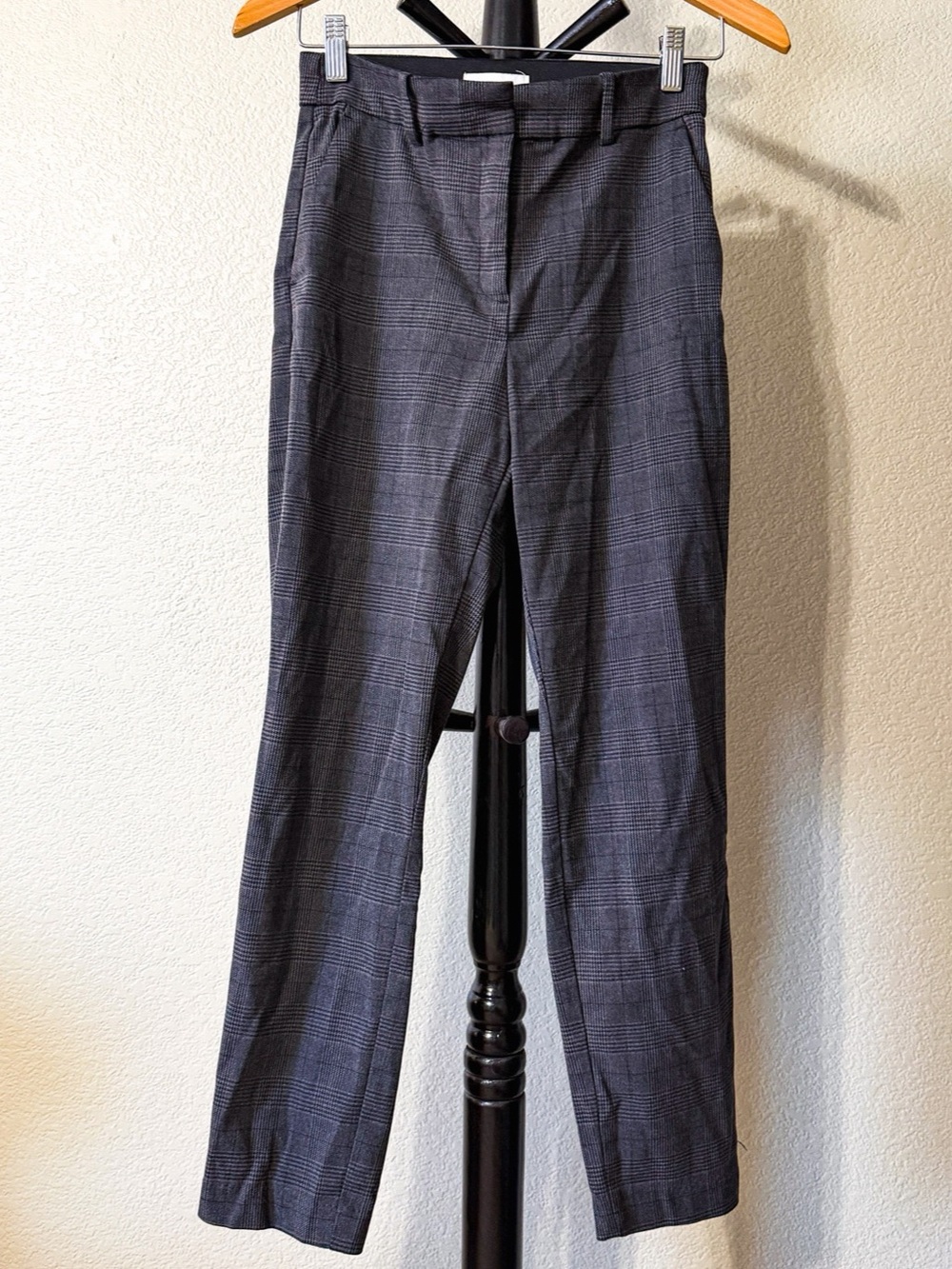 H&M Plaid Trousers in Gray